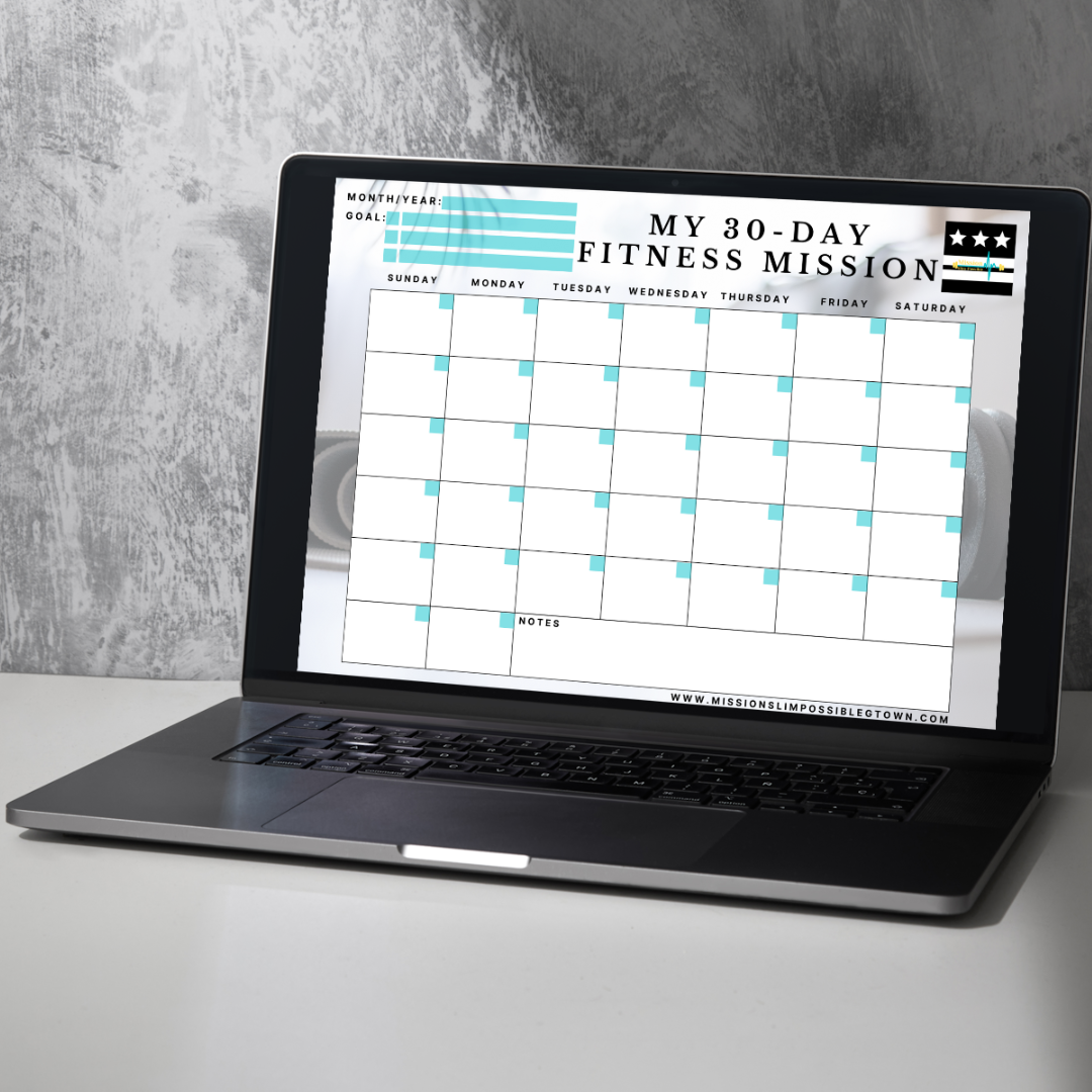 Digital 30 Day Fitness Calendar/Tracker